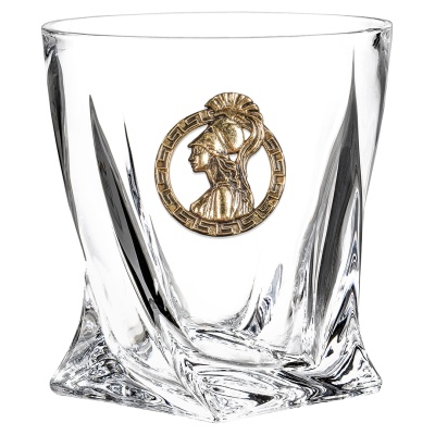 Набор 4 бокала для виски с накладкой "Дева", в коробке из дизайнерского картона