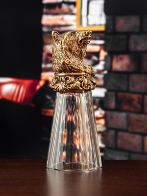 Лафитник-перевертыш Классический "Медведь", литье, коробка