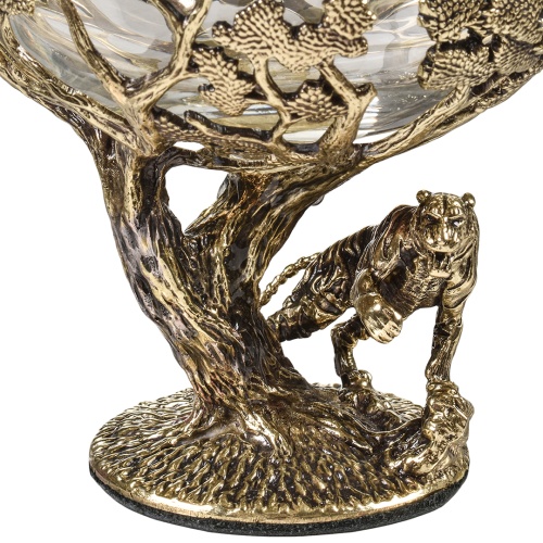 Бокал для коньяка 420 мл Тигр Royal  в деревянной шкатулке