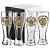 Набор 4 бокала для пива, накл. "Герб РФ и Георгий Победоносец" ВЕЛИКАЯ РОССИЯ ,в ч/б коробке