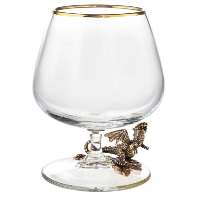 Подарочный набор из 4 бокалов для коньяка "Дракон" в подарочной коробке