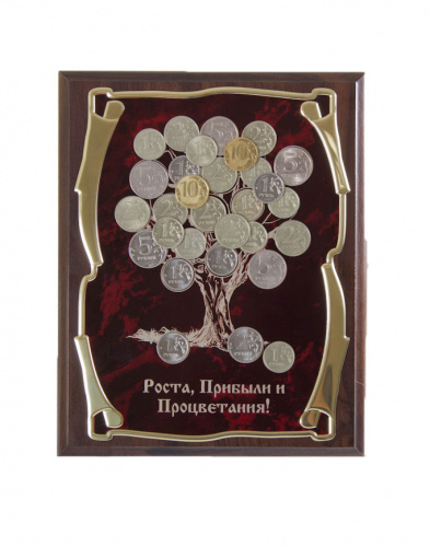 Панно подарочное Денежное дерево Роста,Прибыли и Процветания