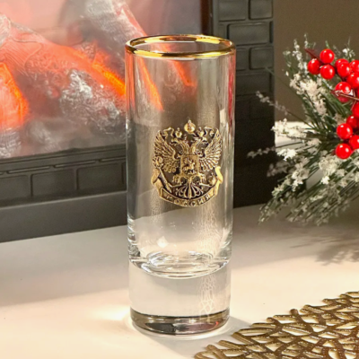 Стопка Сиде с накладкой Герб РФ без упаковки