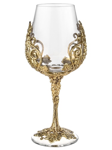 Бокал для вина "Лоза Роял",в черной подарочной упаковке.