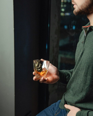 Бокал для виски "Лев и Львица" в картонной коробке