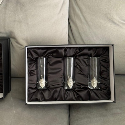 Набор из 3-х стопок Сиде с накладками ФСБ в черной подарочной коробке  