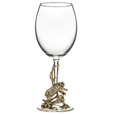 Бокал для вина "Медведь Гризли" в картонной коробке