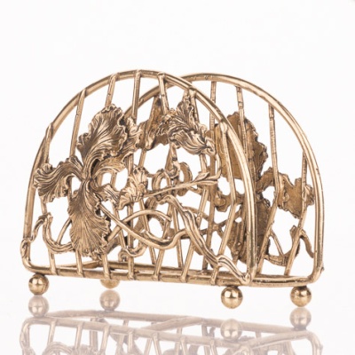 Салфетница Ирис ЛАТУНЬ в черно-белой коробке 