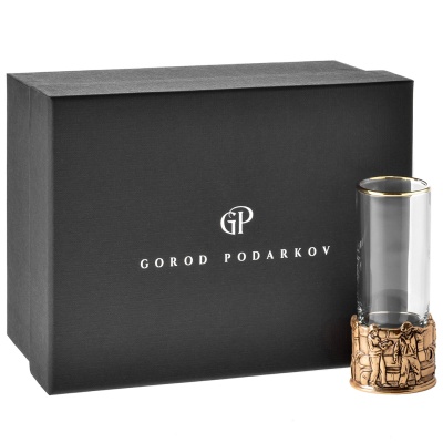 Стопка патрон Профессии "Газовик", в черной подарочной упаковке.