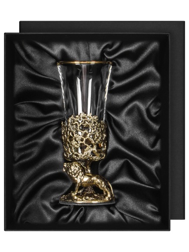 Лафитник "Лев", в черной подарочной упаковке.