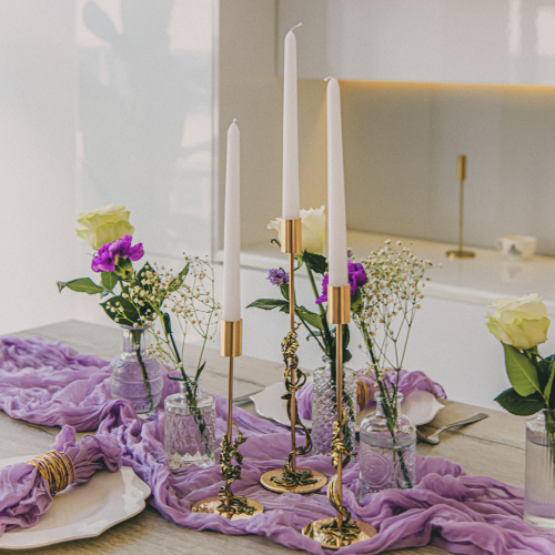 Подарочный набор из 3 подсвечников "Ирис" в подарочной коробке