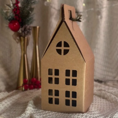 Стеклянная кружка Нордик с накладкой Глава семьи в упаковке Домик