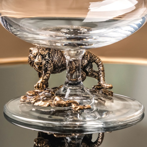 Подарочный набор из 4 бокалов для коньяка "Лев,Тигр, Волк, Медведь" в картонной коробке