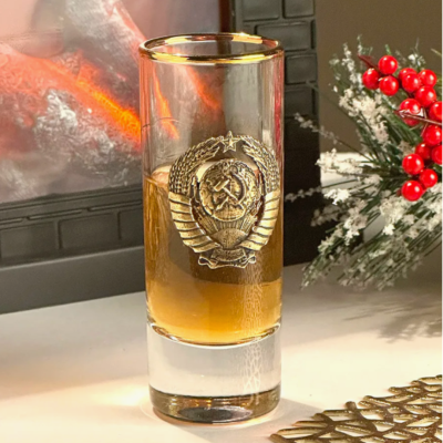 Стопка Сиде с накладкой Герб СССР без упаковки