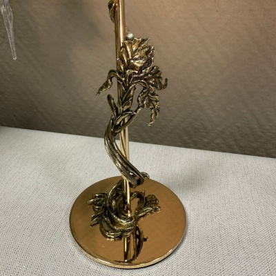 Подсвечник Ирис большой в черно белой коробке