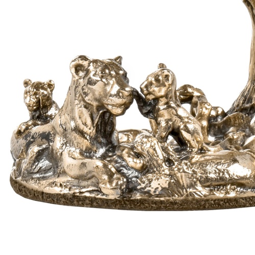 Набор 2 бокала для коньяка "Львица со львятами", в шкатулке из массива