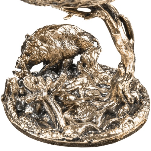 Набор 2 бокала для коньяка "Кабан", в шкатулке из массива