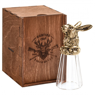 Лафитник-перевертыш "Заяц" в деревянной коробке Hanter