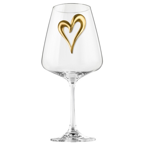 Бокал для вина "Корвус",накл. "Сердце", в подарочной коробке