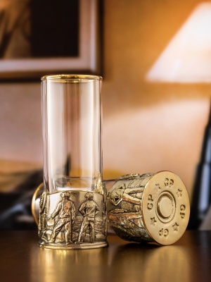 Набор 2 стопки патрон Профессии "Нефтяник",  в черной подарочной упаковке