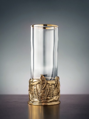 Стопка патрон Профессии "Нефтяник", в черной подарочной упаковке