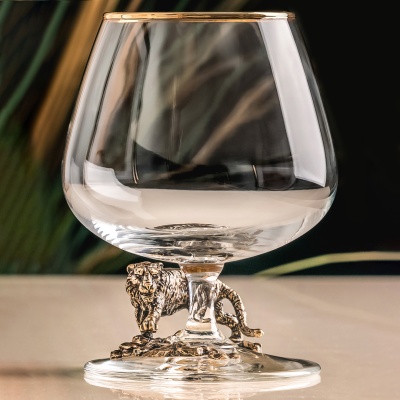 Подарочный бокал для коньяка "Тигр" в подарочной коробке