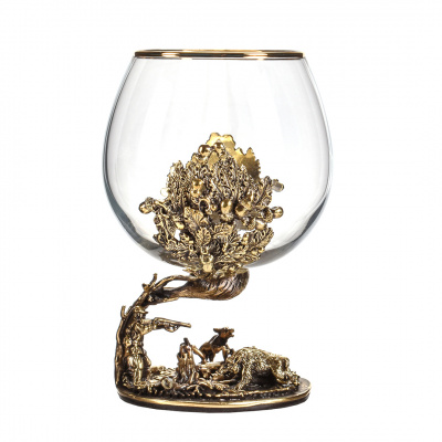 Набор из двух бокалов для коньяка Охота на Кабана в подарочной коробке