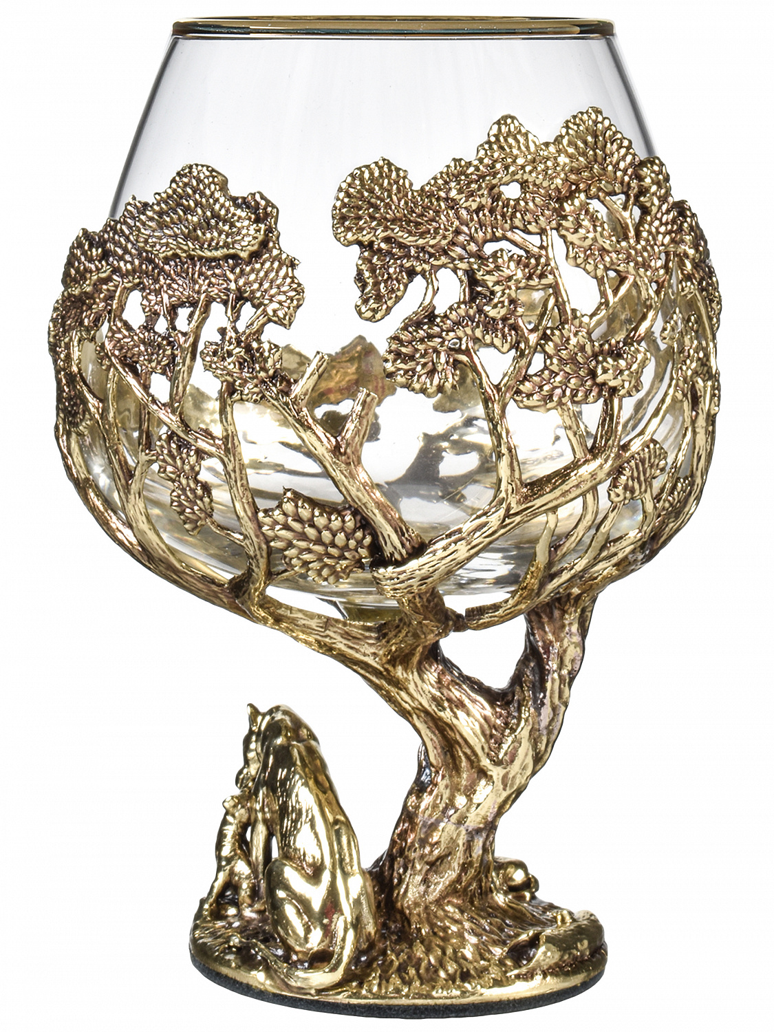 Бокал для коньяка "Львица" (ROYAL) 420 мл в подарочной коробке