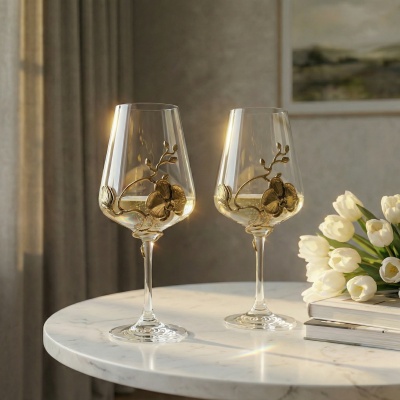 Набор из 2-х бокалов для вина Орхидея в подарочной коробке