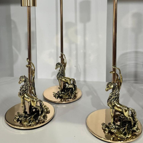 Набор из 3 подсвечников "Лошадь" в подарочной коробке