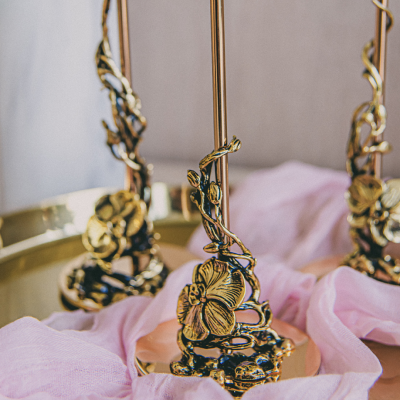 Подарочный подсвечник большой "Орхидея" в транспортной коробке