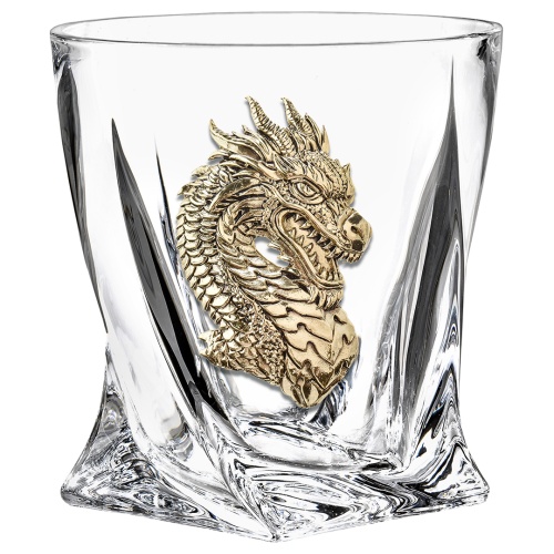 Набор Штоф "Таймлесс",4 бокала для виски "Квадро",накл. "Дракон-1", черн.под.уп.ключница