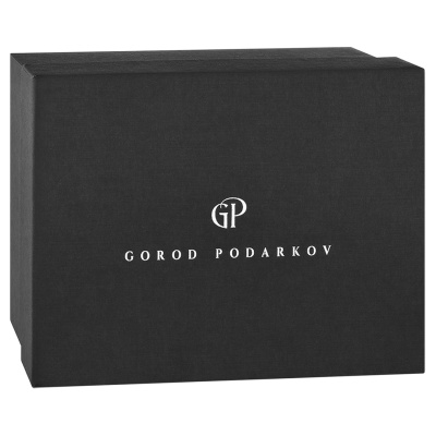 Бокал для виски с накладкой "Лев с короной", в коробке из дизайнерского картона