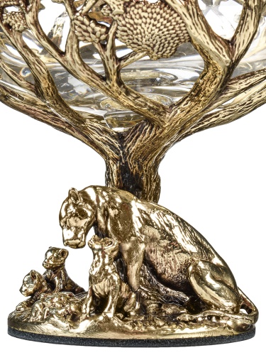 Набор 2 бокала для коньяка(R) "Лев/Львица",в черной подарочной упаковке.