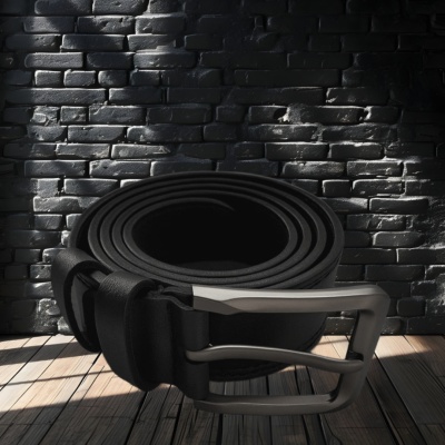 Ремень кожаный с гравировкой "Пояс верности" в подарочной деревянной коробке