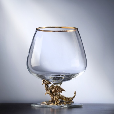 Набор из 2-х бокалов для коньяка "Дракон" в черной подарочной коробке