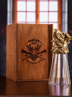 Лафитник-перевертыш Классический "Бык" в деревянной упаковке (Hanter)