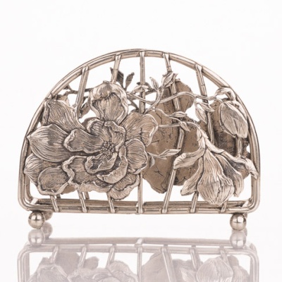 Салфетница Магнолия НЕЙЗИЛЬБЕР в черно-белой коробке 