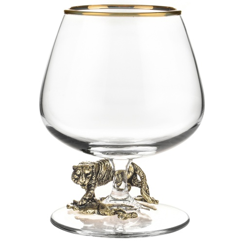 Подарочный набор из 4 бокалов для коньяка "Тигр" в подарочной коробке