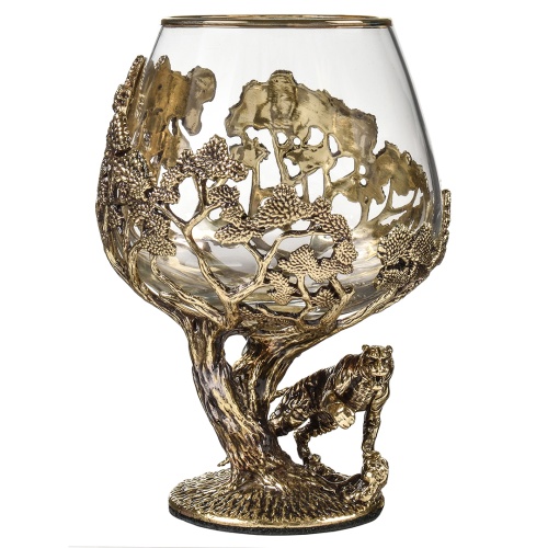 Набор 2 бокала для коньяка "Тигр", в коробке из дизайнерского картона