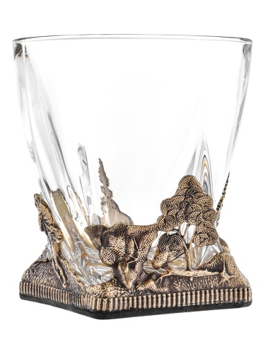 Бокал для ВИСКИ ручная работа охота на кабана в подарочной упаковке