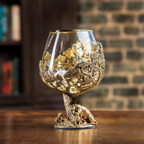 Набор бокалов для коньяка 420 мл "Львица" royal в подарочной коробке