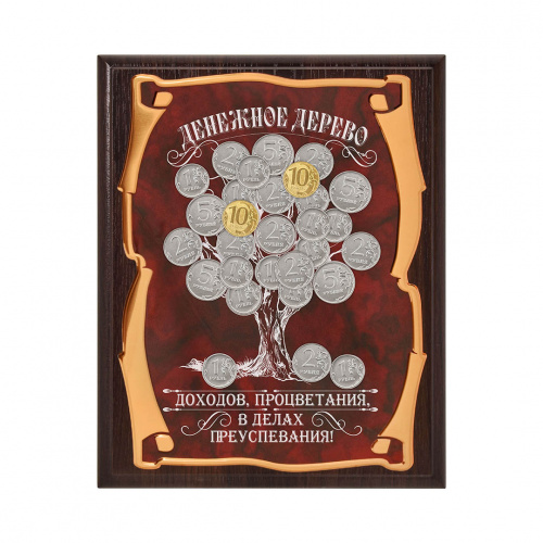 Панно "Денежное дерево. Доходов, процветания", в подарочной коробке