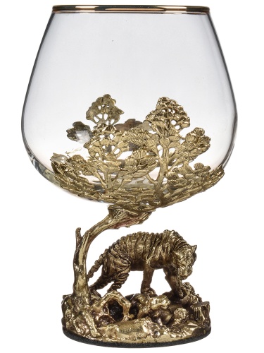 Бокал для коньяка Тигр в подарочной коробке