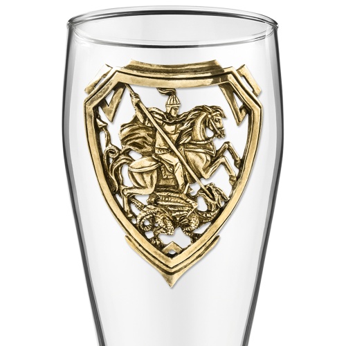 Набор 2 бокала для пива, накл. "Георгий Победоносец" ВЕЛИКАЯ РОССИЯ ,в ч/б коробке