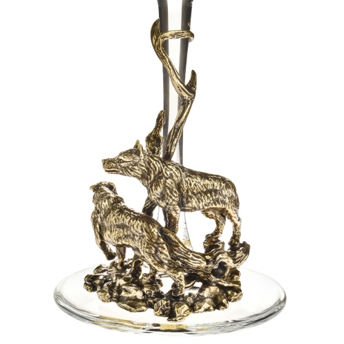 Бокал для вина "Волки" в картонной коробке