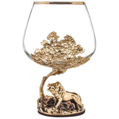 Набор 2 бокала для коньяка "Лев", в коробке из дизайнерского картона