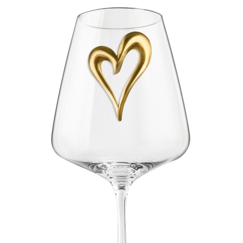 Бокал для вина "Корвус",накл. "Сердце", в подарочной коробке